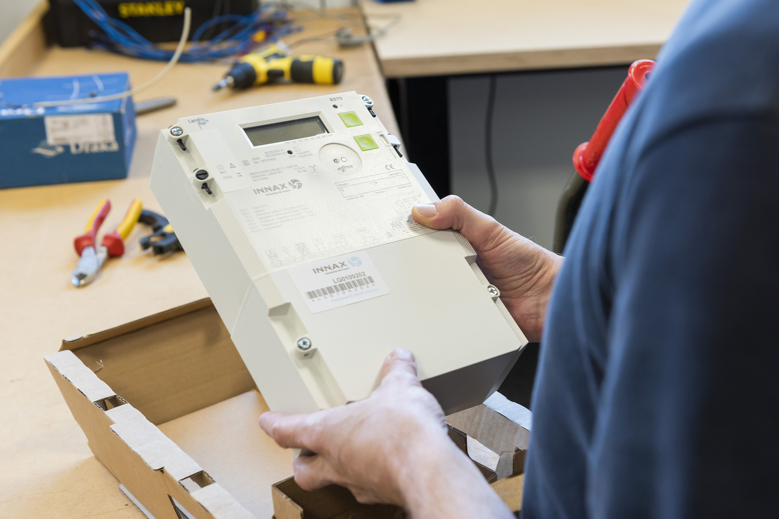 INNAX Meter die Hoogfrequent data kan uitlezen. Ook wel 1 seconde meter