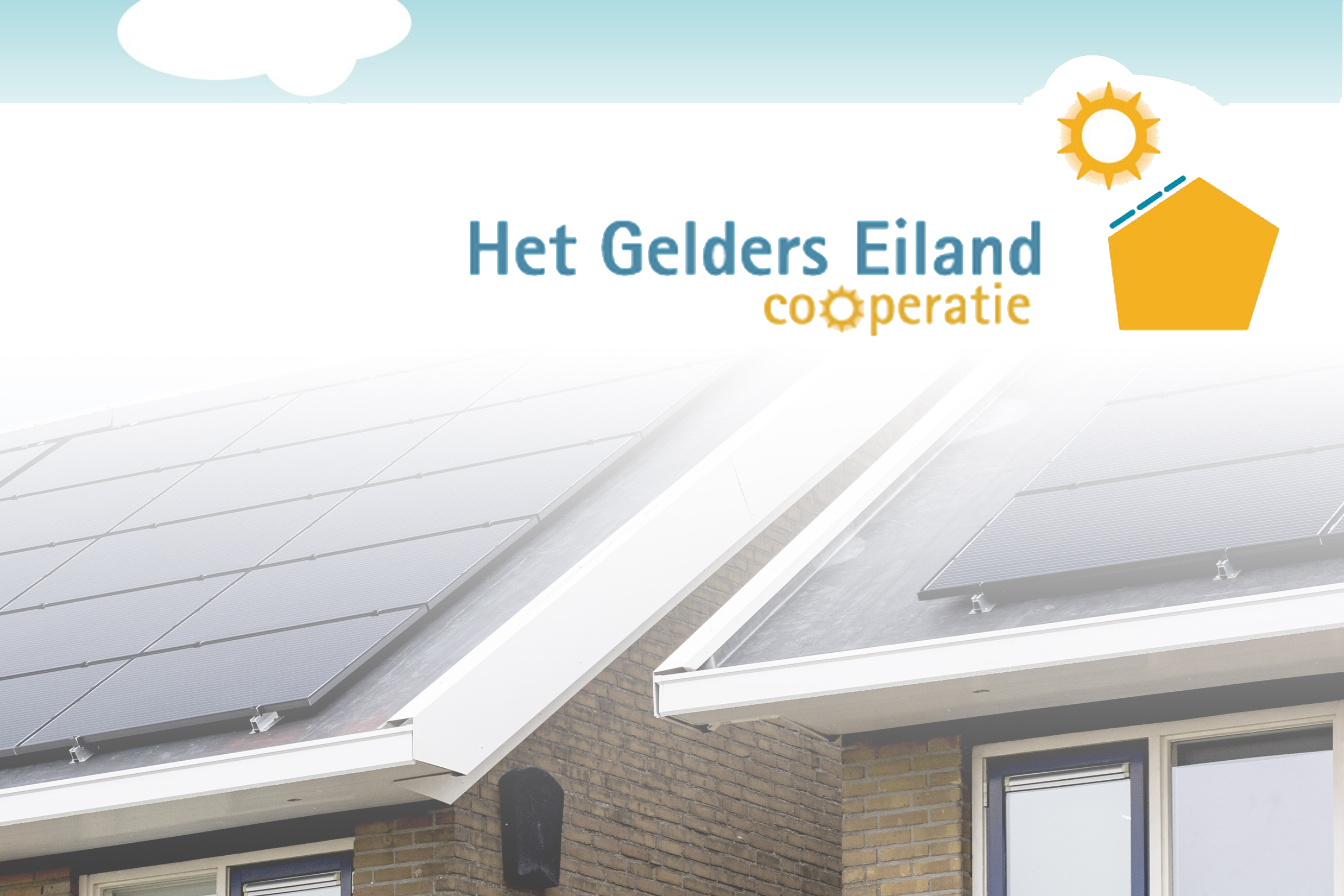 Zonnecoöperatie voor huurders Woonstichting Vryleve  Het Gelders Eiland inclusief logo